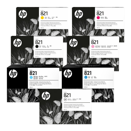 821A CMYKLcLm & Optimizer Ink Set for HP Latex 110 and 115 Models