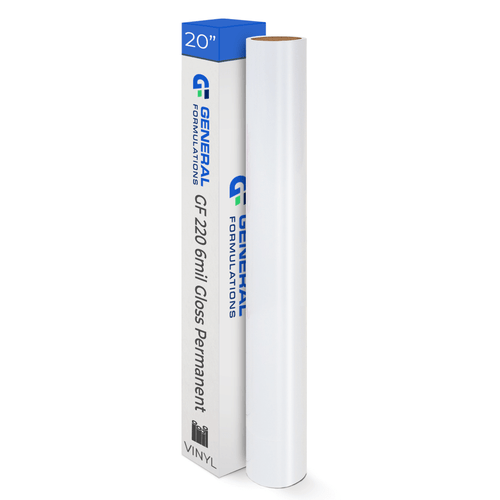General Formulations GF 220 6.0mil Gloss White Permanent Digital Vinyl