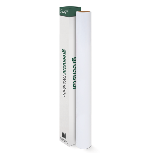 Greenstar DV4 Matte White Calendered Digital Print Permanent Adhesive Vinyl