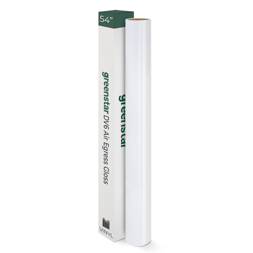 Greenstar DV6 Air White Gloss Calendered Digital Print Permanent Adhesive Vinyl